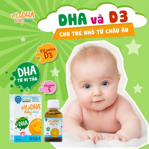 D3 và DHA từ vi tảo cho trẻ sơ sinh - nhập khẩu chính hãng từ Châu Âu