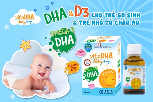 DHA dạng giọt VitaDHA Baby Drops 30ml cho trẻ sơ sinh và trẻ nhỏ